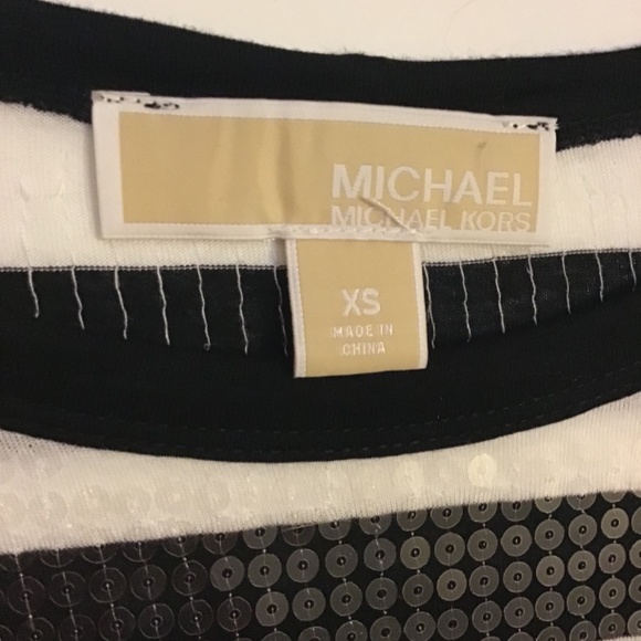 Micheal Kors Black and white striped sequin dress size xs - Picture 10 of 15